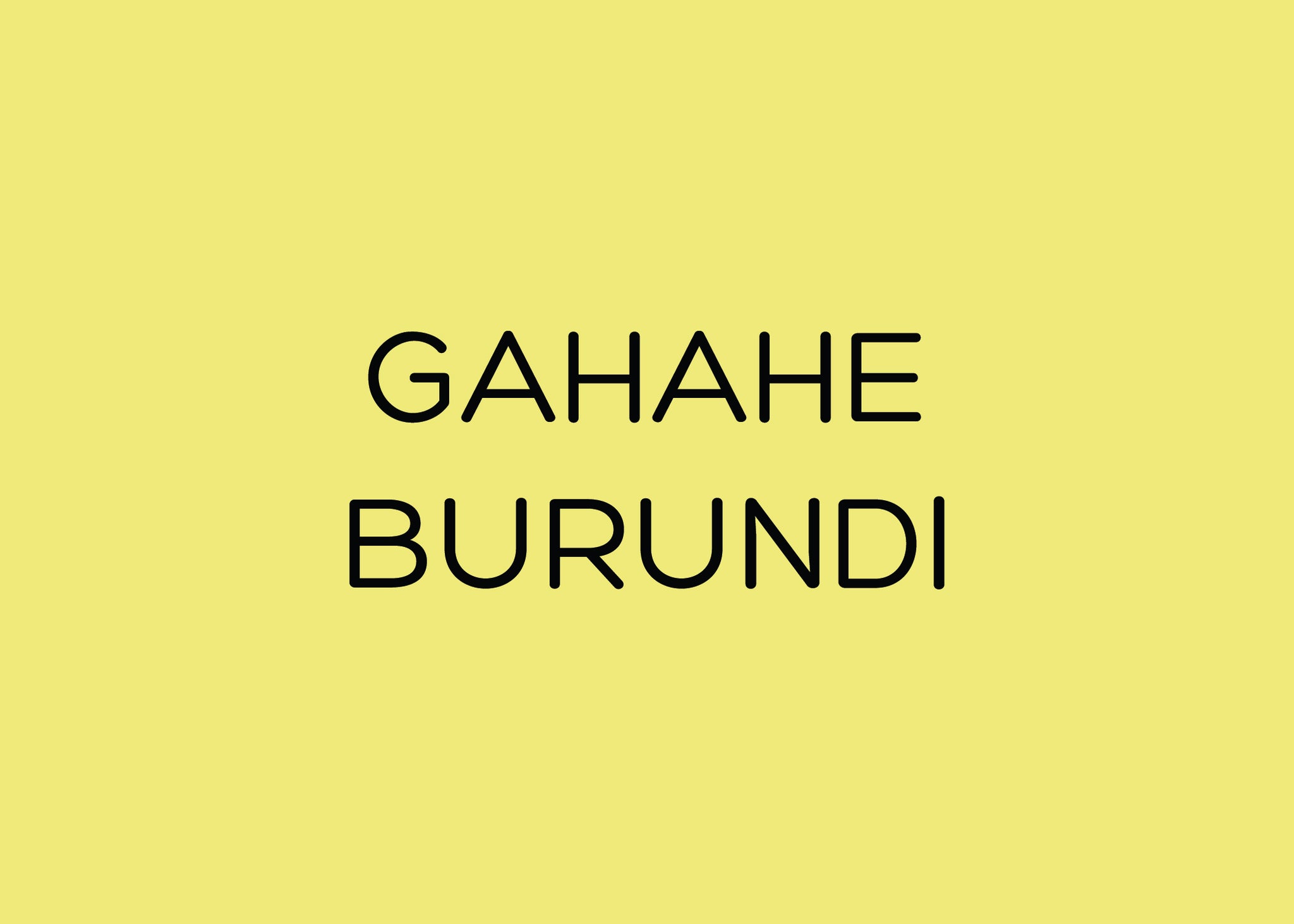 GAHAHE - BURUNDI